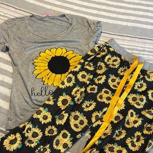 Sunflower Simply Southern Pajama Set